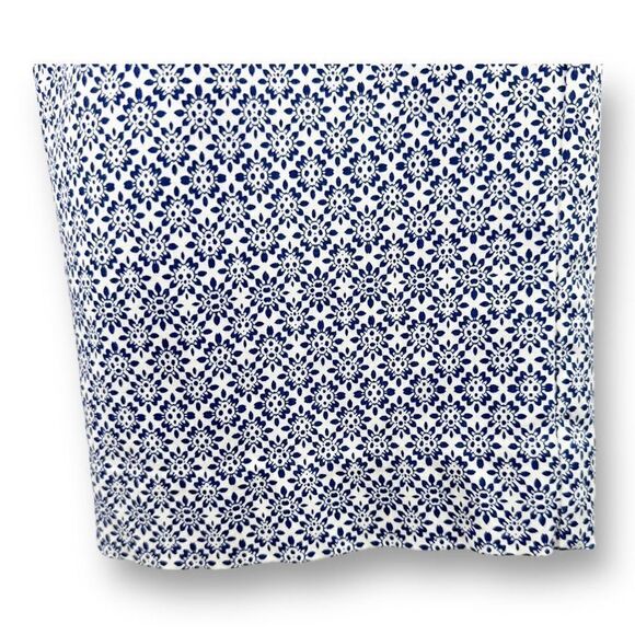 Donna Ricco Womens Pants Casual Monogram Print Blue White Size 12 - Picture 3 of 10